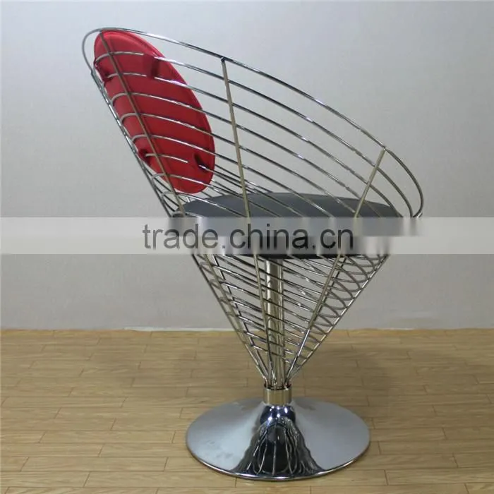 Unique appearance famous design Wire Cone Chair with soft pad replica coffee/dining chair