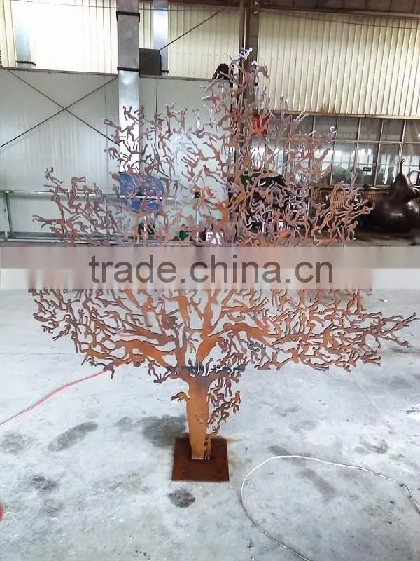 Corten steel people tree