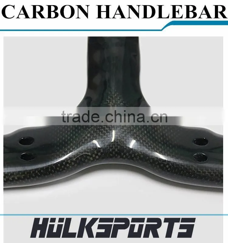 Factory Directly Supplier Carbon Road Handlebar 3K Glossy Finishing 420 mm * 90/100/110 Road Handlebar 700C Road Handle Bar