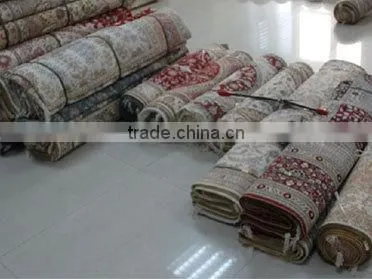 handmade double knots wool and silk apartment corridor carpet
