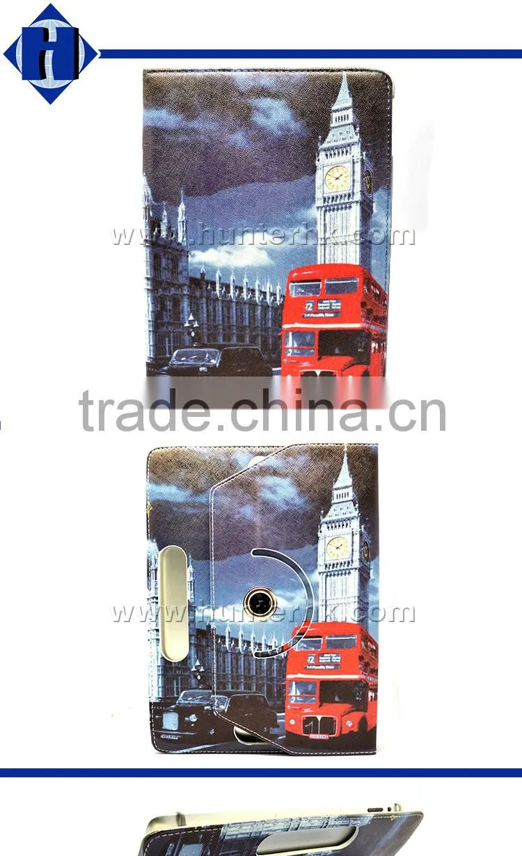 Printed Tower Rotating Tablet Case For Kindle Fire