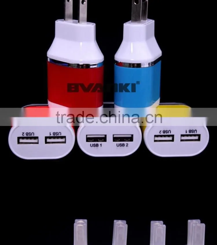 Top high quality Wholesale Dual Port DC wall charger 5V 2.1A travel charger 5 volt 2.1amp micro usb charger online shopping