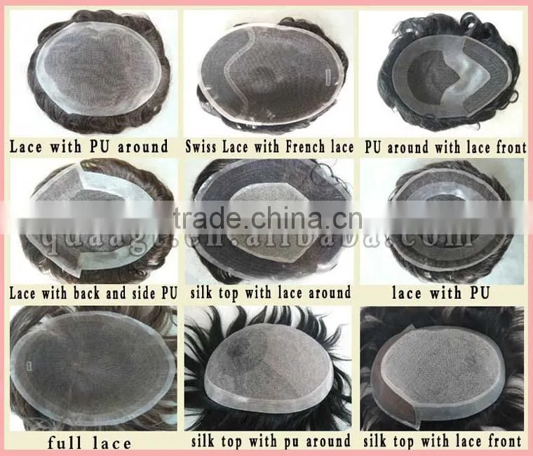 2015 Qingdao hairpiece factory unprocessed bleach knots full swiss lace india hair men toupee