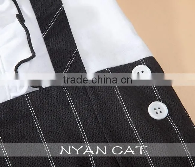 New Arrival Gentleman Kids Clothes Cute baby boy cotton jumpsuits breathable handsome boy clothing tie lace strap baby rompers