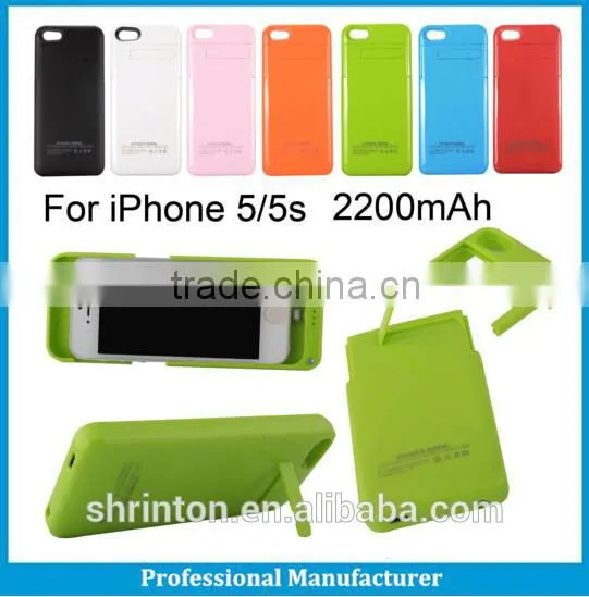 2015 new products, plastic backup battery case 4500mAh 5v rechargeable battery for iphone 5/5S/6 4.7"