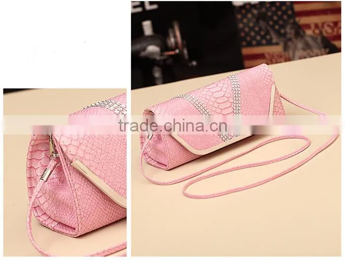 European america fashion evening bag for girl with crystal stone