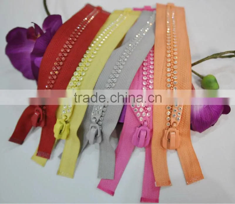 #10 Delin rhinestone zipper