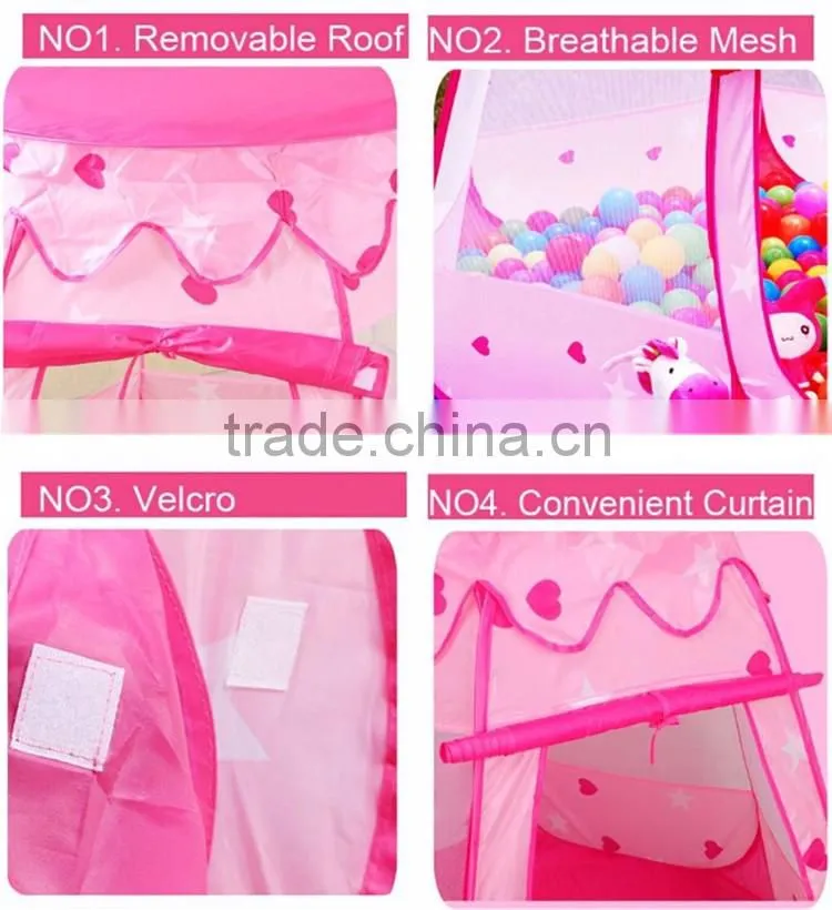 Princess Teepee Baby Foldable Outdoor Pop Up Mosquito Net Child Kid Play Tent