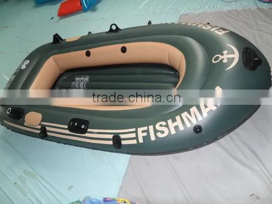 Inflatable fishing boats, army green printing rowing fishing boat