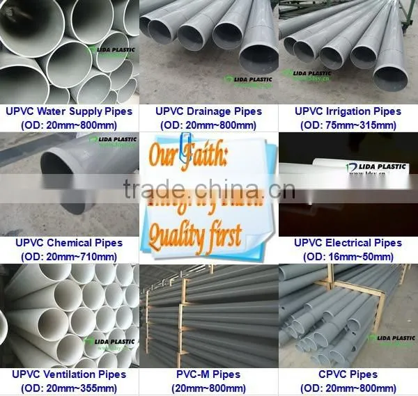 Wholesale Light Weight Smooth High Pressure PVC Pipe Prices for Water