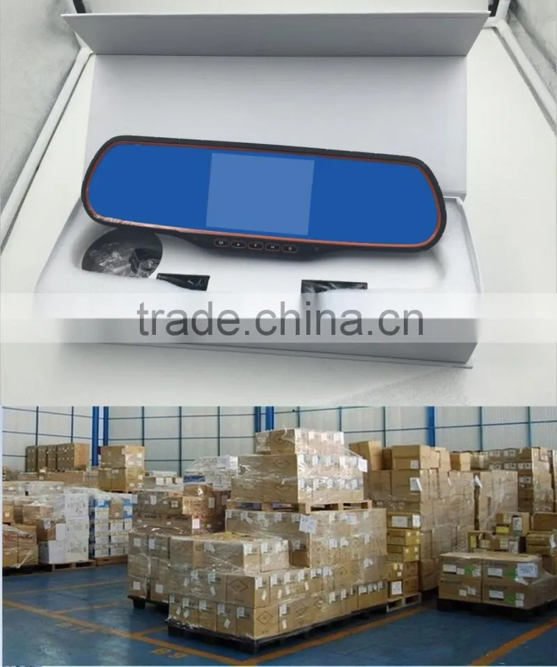 Gps 5 inch rearview mirror 1080p car dvr recorder