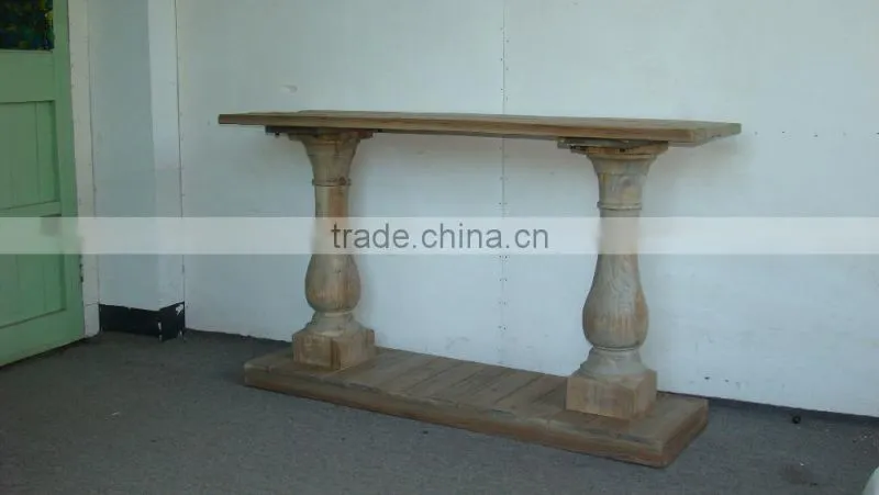 reclaimed wood console table/antique wood console tables