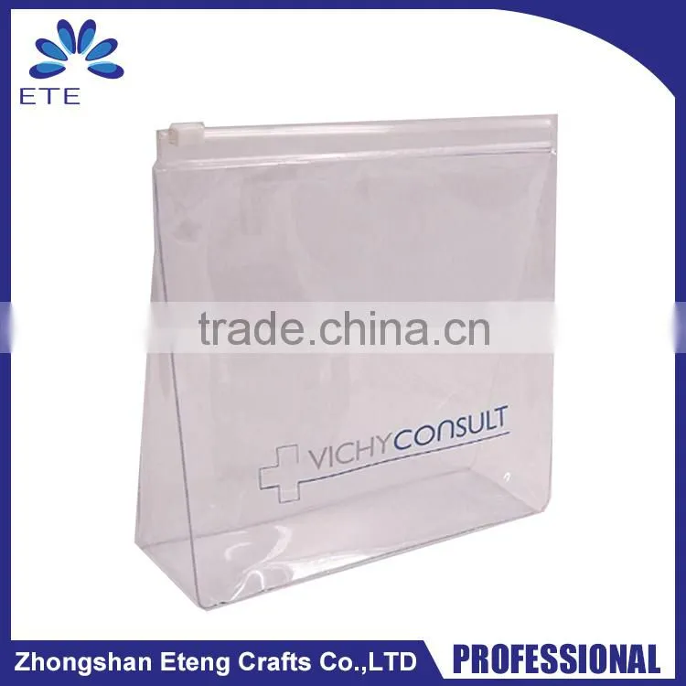 Round clear pvc bag with zipper,custom tranparent pvc gift bag