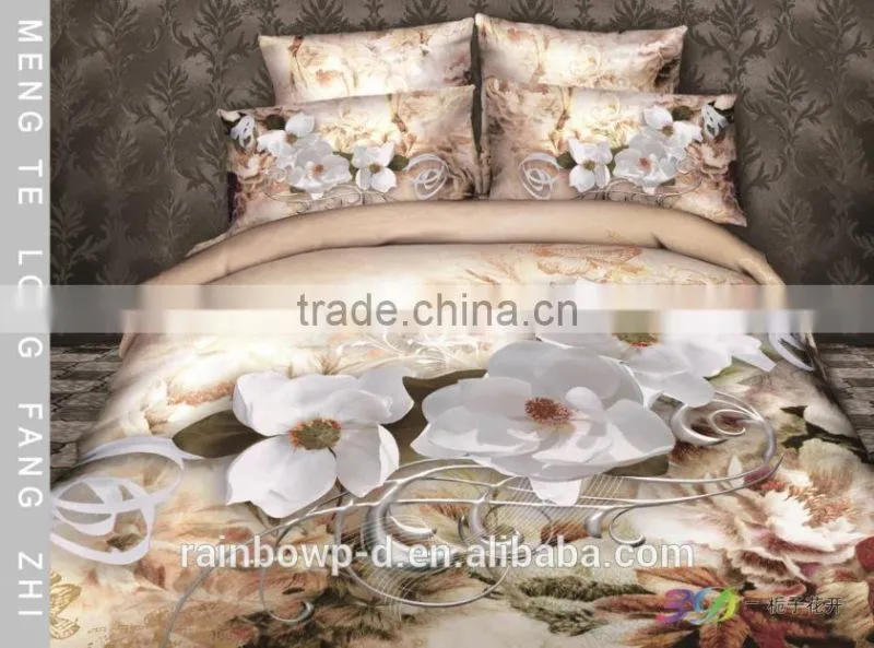 trade assurance 3D designs polycotton good quality beautiful bed sheet