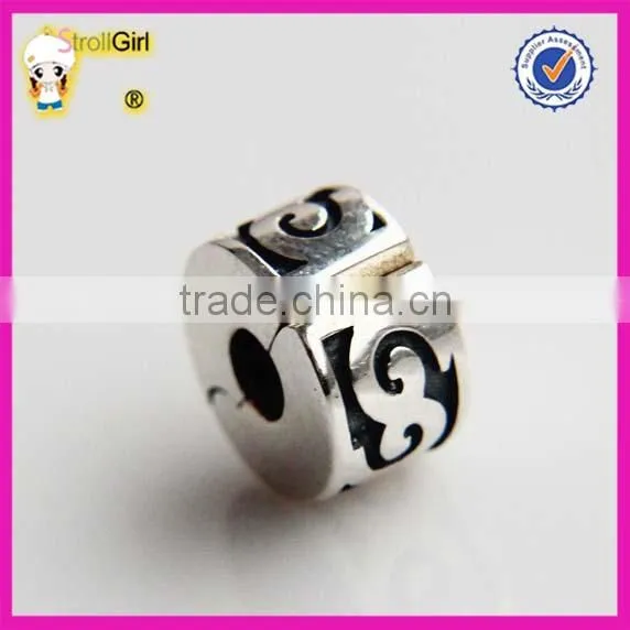 Lamp Work 925 sterling silver Clasp Beads Flower Charm beads