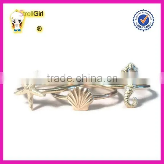 wholesale fashion jewelry starfish ring 2 gram gold ring