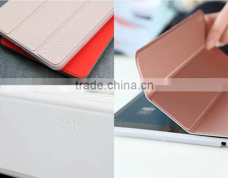 ROCK Phantom Series PU Leather Case for xiaomi Mi Pad 2 7.9 inch Soft TPU Full Rubber Smart Magnet Flip Case MT-5326