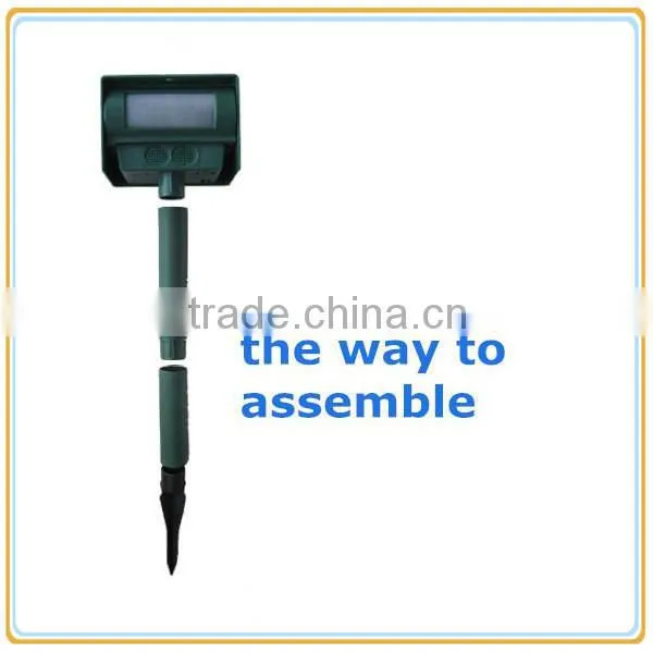 Solar ultrasonic powered animal repeller