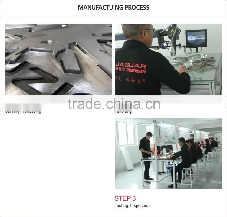 Profeesional Manufacturer Jaguar Metal Letter Sign Aluminum Channel Letter Trim Cap