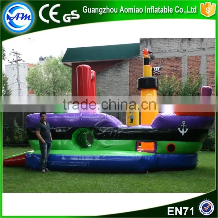 Cheap inflatable castle commercial large bounce house inflatable pirate ship bouncer for kids