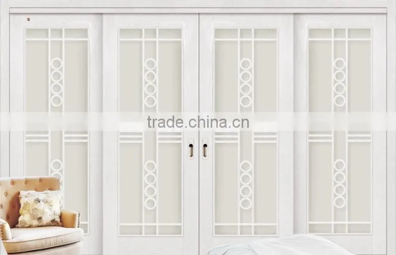 white folding wooden doors