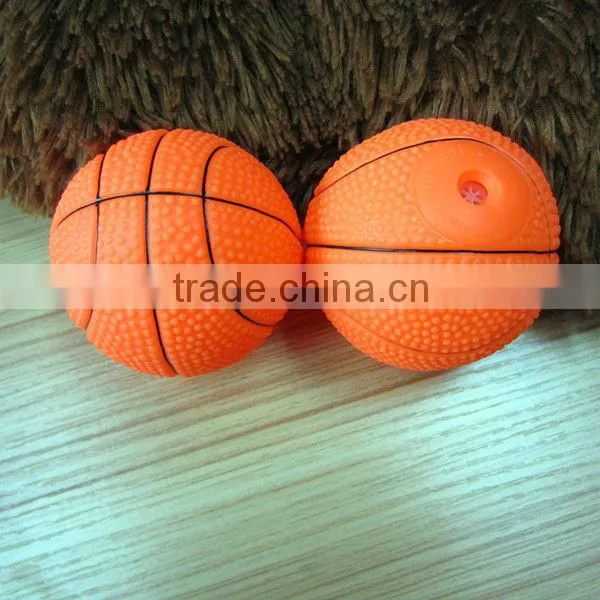 pet product display stand-6.5CM basketball dog chew toy