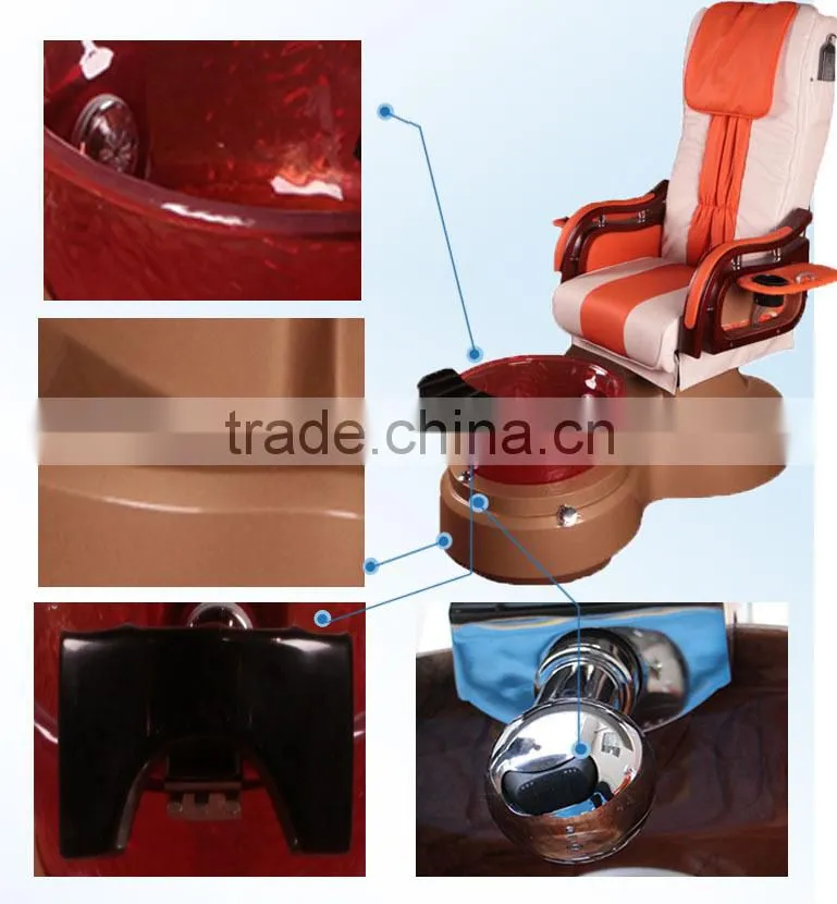 Fiberglass basin spa pedicure children hair salon equipment