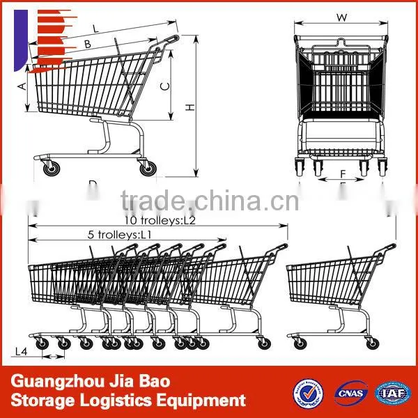 China Supplier Shopping Trolley, Supermarket Equipment