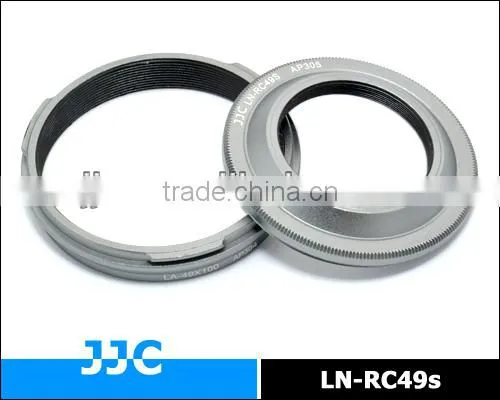 JJC LN-RC49s Metal lens hood for FUJI LH-X100, with a 49mm Filter adapter for FUJIFILM FINEPIX X100 and X100S