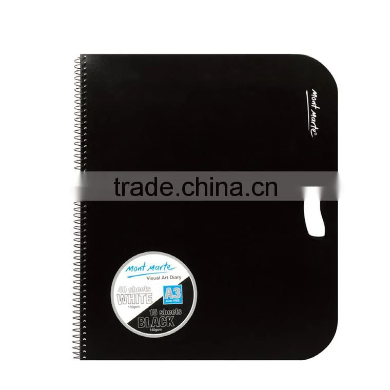 Top Selling New Style 40 Sheets White 110gsm 15Sheets Black 140gsm A3 Visual Art Diary