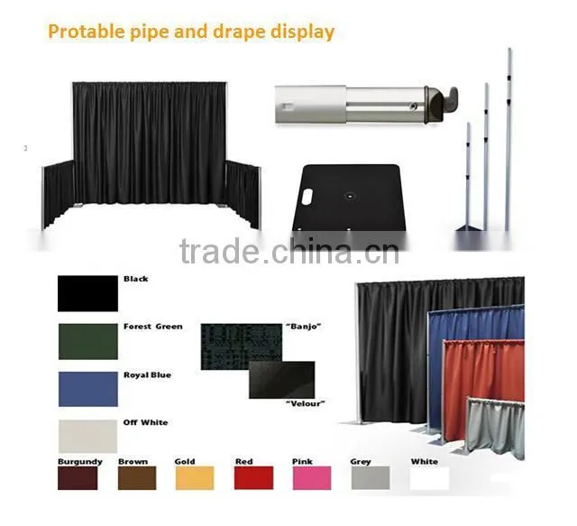 Aluminum portable pipe and drape kits for decoration