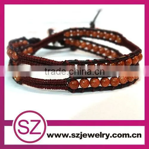 2 rolls beautiful fashion gemstone colored stone bracelet