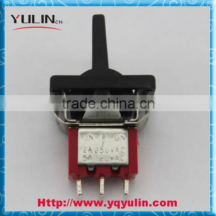 Hot Selling 3 Pin Red Base Mini (ON)-OFF-(ON) 5A 250Vac Toggle Switch Cover