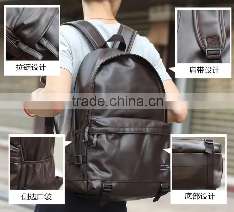 travelers leather men backpack bag in guangzhou