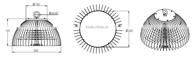High Lumen Warehouse 120W 150W 180W 200W led standing highbay lights