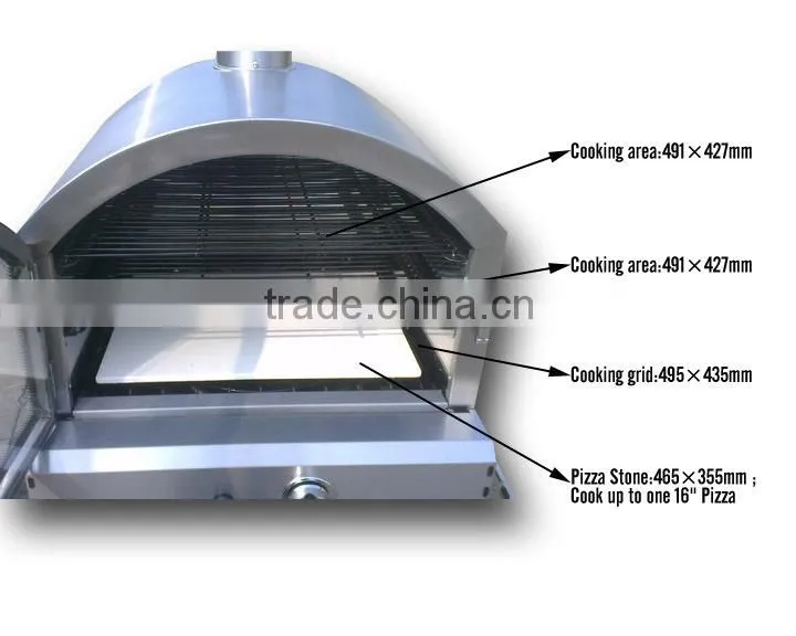 small size gas oven for pizza and bbq