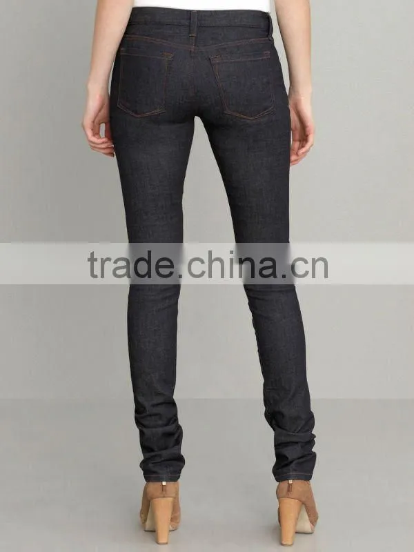 2016 Dark wash skinny jean high waisted jeans