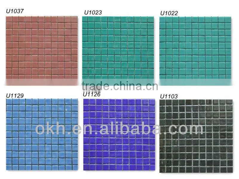 Blue color mosaic tile