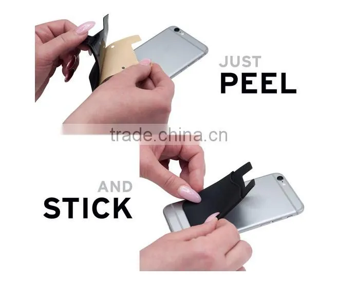 3M sticker adhesive personalized silicone key card holder wallet supplier