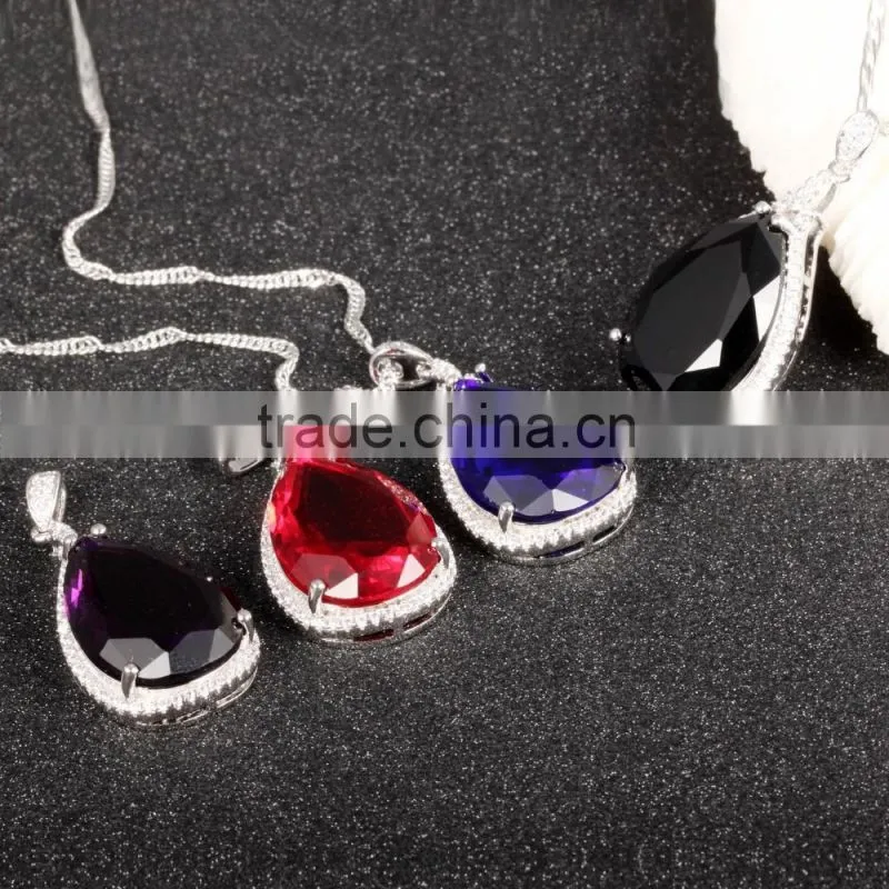 2016 fashion style chain wide stone elegant necklace designs for ladies suit