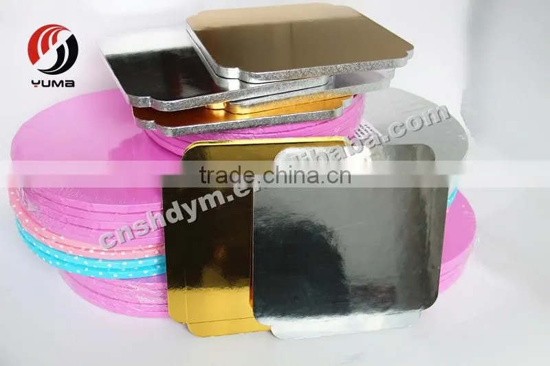 foil embossed corrugated shaped cake drums