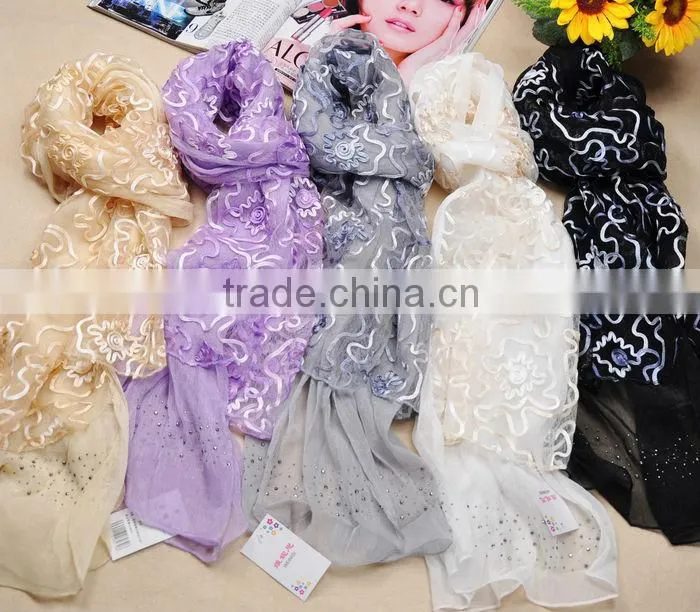 Fashion silk chiffon scarf for women