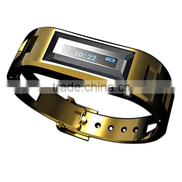 Smart metal bluetooth bracelet watch with vibrating for caller id and phone number display WT-A10