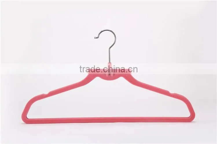 Standby Purple Velvet Hanger with a hook Functional Factory Dirrect