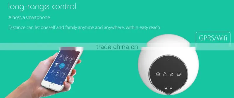 Complete app control WIFI wireless alarm system,smart zone attribution for sensors setting,learn/delete sensors via app