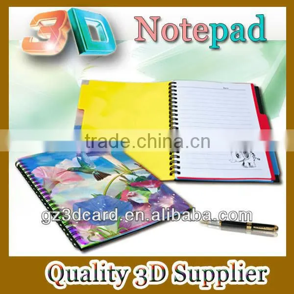 Guangzhou lifeng factory sales 3d notebook for school students
