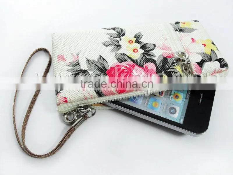 Zipper Pouch for Lady for iPhone 4/4S,