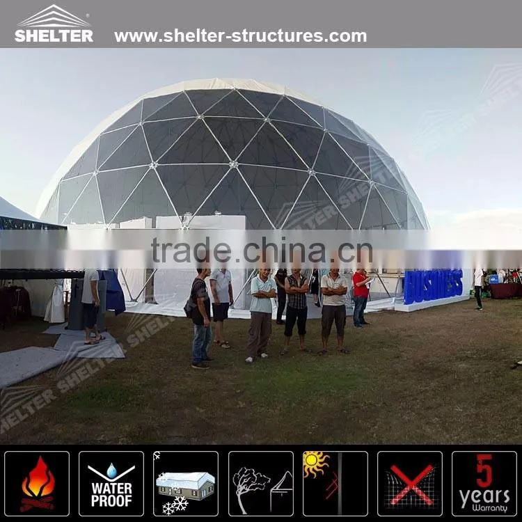 Waterproof PVC Flame Retardant Geodesic Dome Tent For Banquet