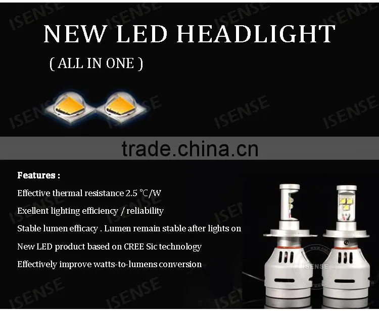 Auto Accessories LED Light 2000lm LED Head Lamp PSX26W/P13W Die-casting Series
