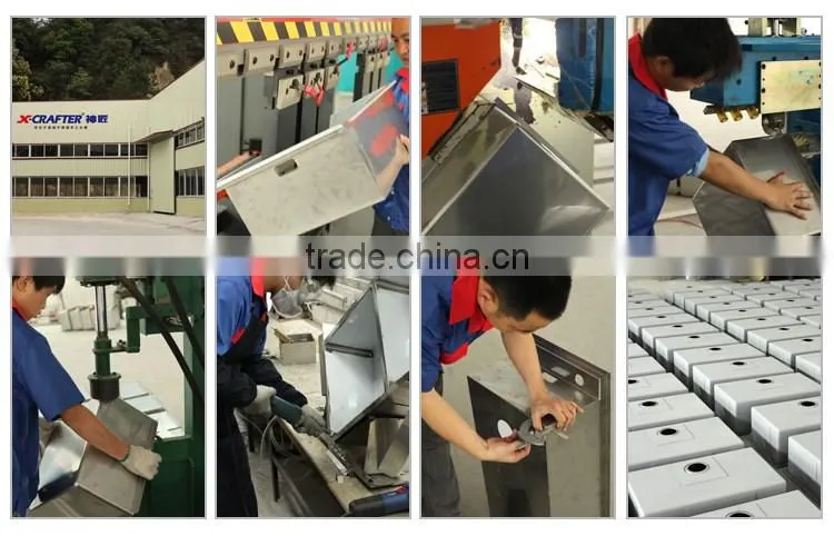 Pro CNC welding process two holes double bowl small corner brushed kitchen sink cabinet